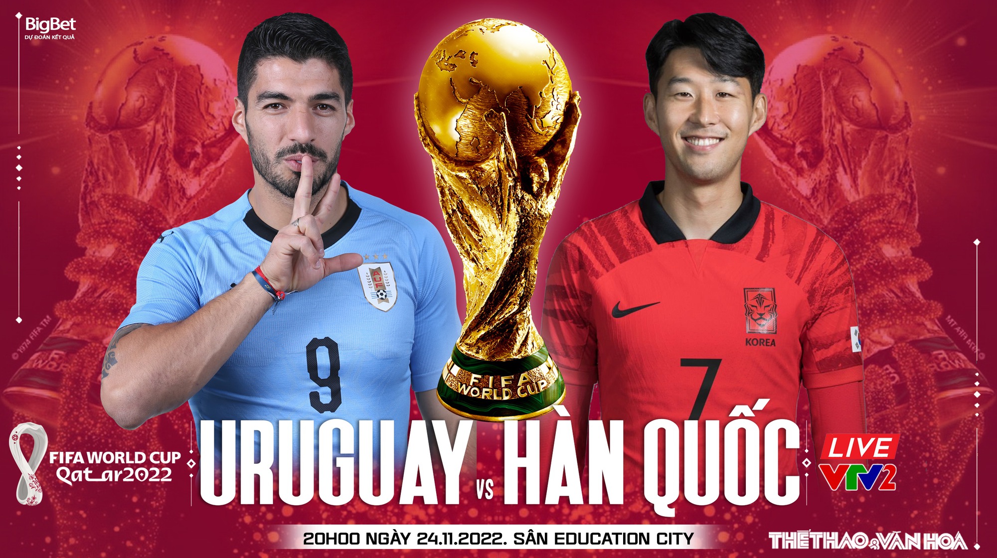 Soi kèo Uruguay vs Hàn Quốc: Chuyên gia dự đoán kết quả, tỉ số